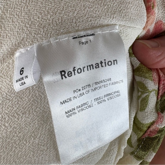 Reformation Alta Dress Corsage Size 6 B30 - Picture 10 of 10